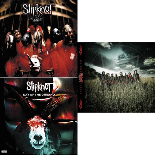 This is a 3 CD SKU bundle.
1.This CD is brand new.Format: CDMusic Style: Nu MetalThis item's title is: SlipknotArtist: SlipknotLabel: Rock/PopBarcode: 016861865580Release Date: 12/6/1999
2.This CD is brand new.