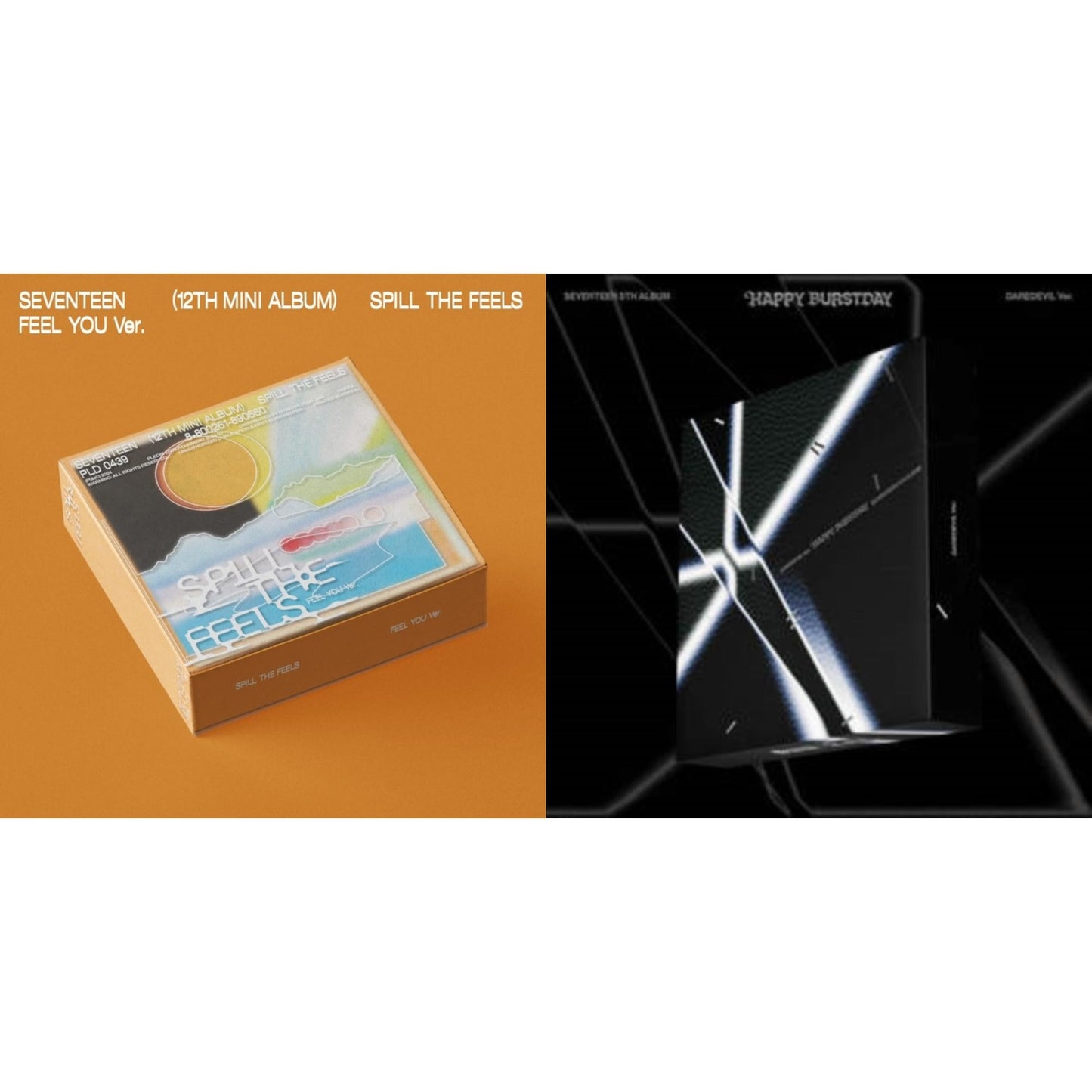 Spill The Feels - Seventeen 12Th Mini Album (Feel You Ver.) & Seventeen 5Th Album Happy Burstday (Daredevil Ver.)