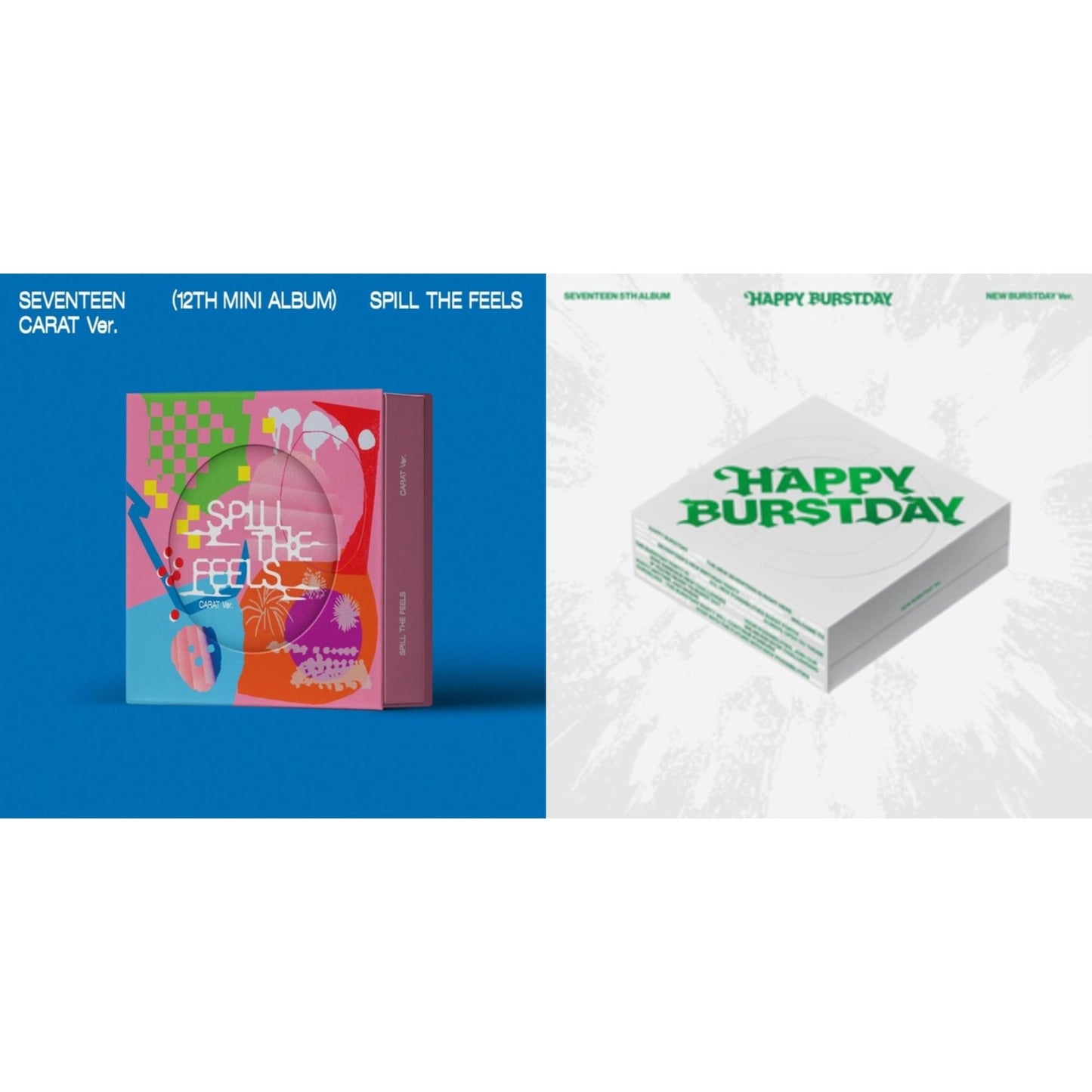 Spill The Feels - Seventeen 12Th Mini Album (Carat Ver.) & Seventeen 5Th Album Happy Burstday (New Burstday Ver.)