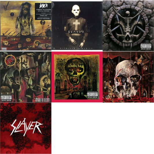 Christ Illusion & Diabolus In Musica & Divine Intervention & Reign In Blood & Seasons In Abyss & South Of Heaven & World Painted Blood