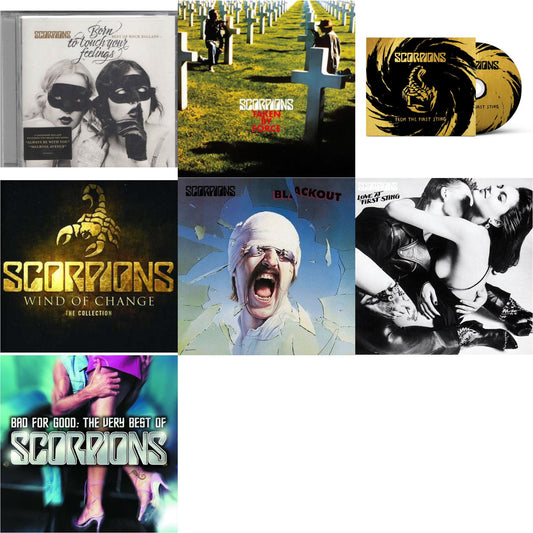 Born To Touch Your Feelings: Best Of Rock Ballads & Taken By Force & From The First Sting & Wind Of Change: Best Of & Blackout & Love At First Sting & Bad For Good: Very Best Of Scorpions