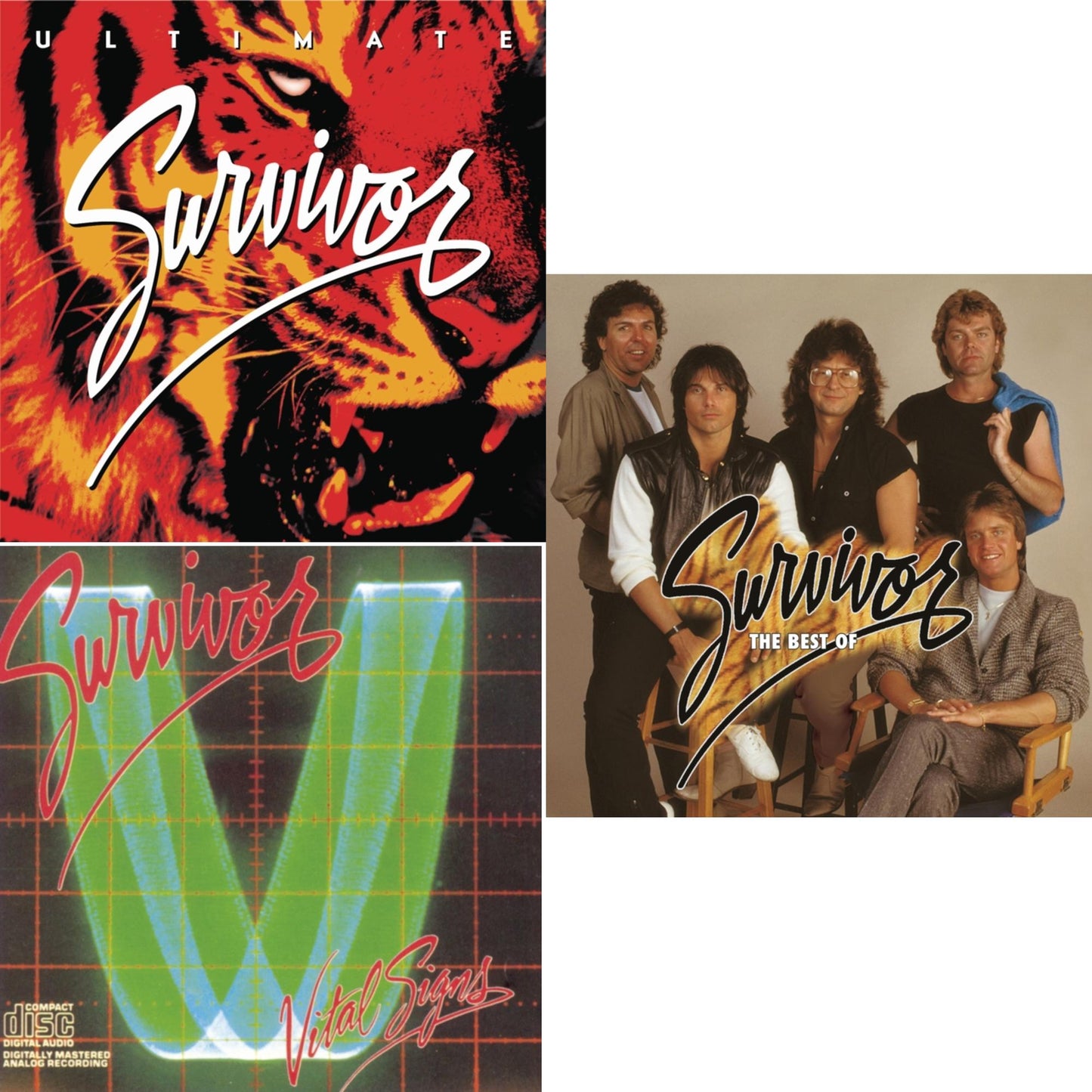 This is a 3 CD SKU bundle.
1.This CD is brand new.Format: CDMusic Style: Hard RockThis item's title is: Ultimate SurvivorArtist: SurvivorLabel: SONY SPECIAL MARKETINGBarcode: 886919861426Release Date: 12/7/2012
2.This CD is brand new.