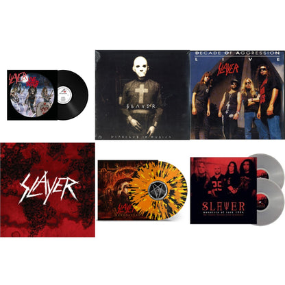 This is a 6 LP Vinyl SKU bundle.
1.This LP Vinyl is brand new.Format: LP VinylMusic Style: ThrashThis item's title is: Live Undead (180G)Artist: SlayerLabel: METAL BLADE RECORDSBarcode: 039841578911Release Date: 10/22/2021
2.This LP Vinyl is brand new.