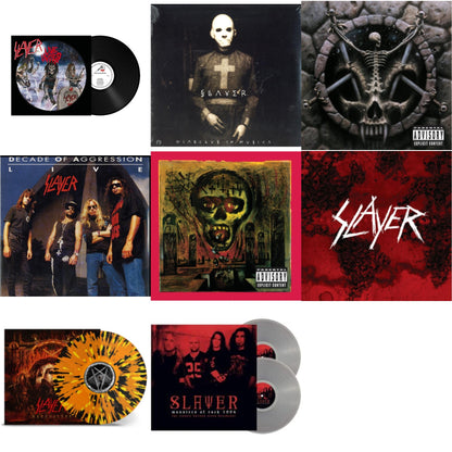 This is a 8 LP Vinyl SKU bundle.
1.This LP Vinyl is brand new.Format: LP VinylMusic Style: ThrashThis item's title is: Live Undead (180G)Artist: SlayerLabel: METAL BLADE RECORDSBarcode: 039841578911Release Date: 10/22/2021
2.This LP Vinyl is brand new.
