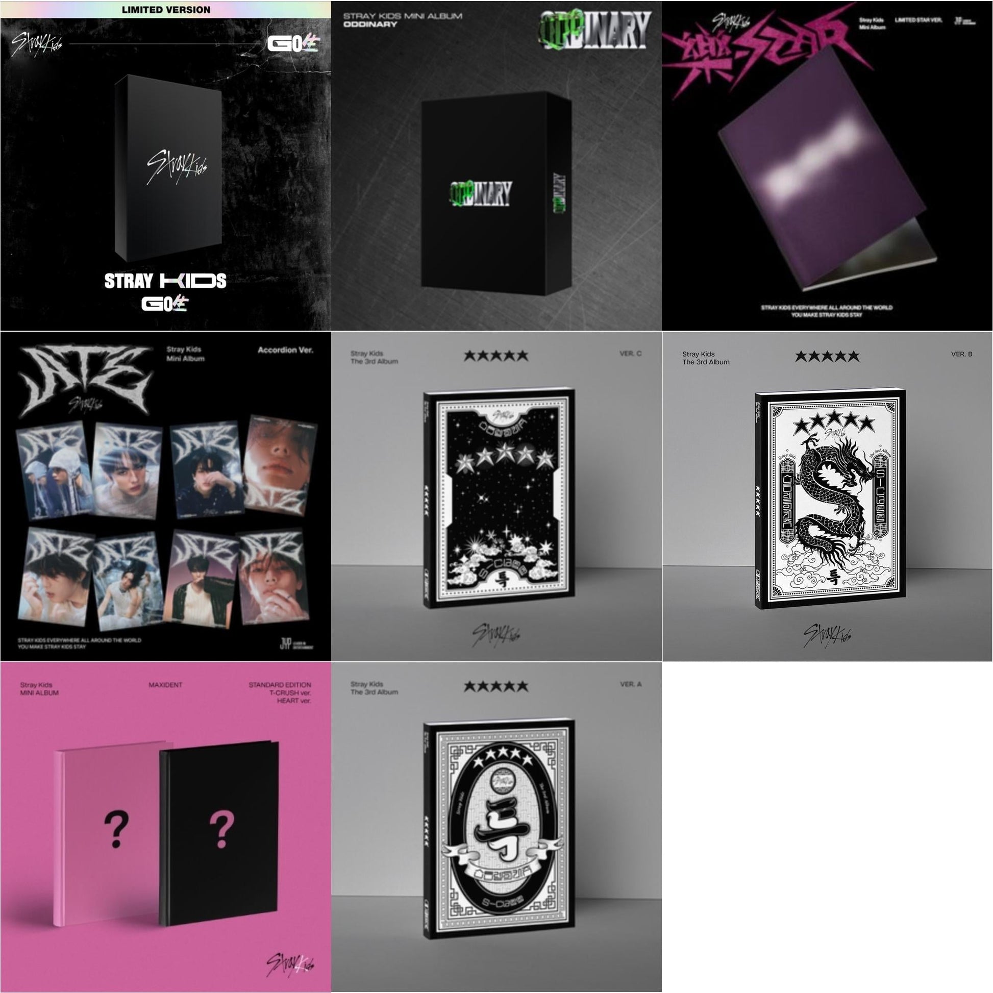 This is a 8 CD SKU bundle.
1.This CD is brand new.Format: CDMusic Style: Indie RockThis item's title is: Go: Volume 1 (Normal Edition)Artist: Stray KidsLabel: JYP ENTBarcode: 8809440339761Release Date: 6/18/2020
2.This CD is brand new.