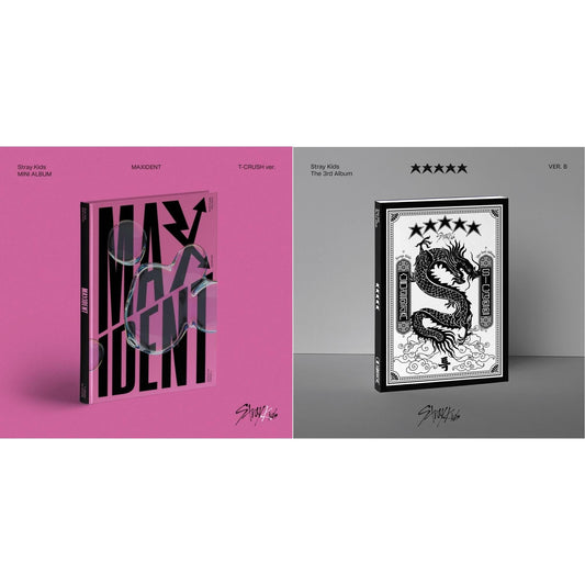 This is a 2 CD SKU bundle.
1.This CD is brand new.Format: CDThis item's title is: Maxident (T-Crush Version)Artist: Stray KidsBarcode: 192641872600Release Date: 10/7/2022
2.This CD is brand new.Format: CDMusic Style: K-popThis item's title is: 5-Star (Ver.