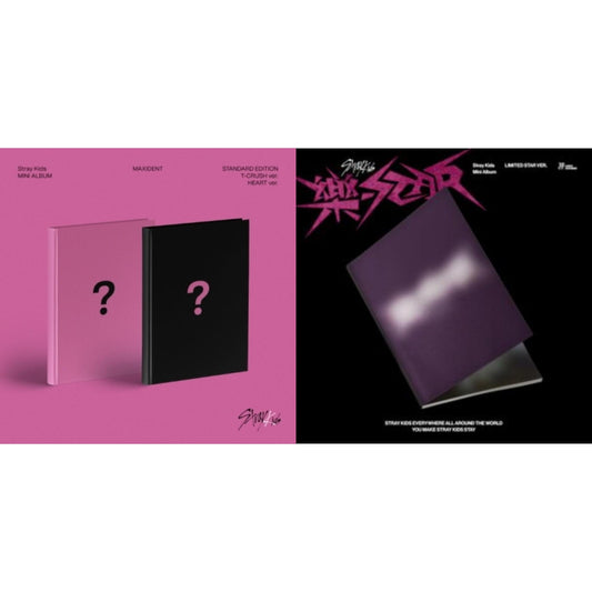 This is a 2 CD SKU bundle.
1.This CD is brand new.Format: CDMusic Style: ChansonThis item's title is: Maxident (T-Crush Version/Heart Version)Artist: Stray KidsLabel: JYP ENT.Barcode: 8809755507060Release Date: 10/7/2022
2.This CD is brand new.