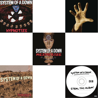 This is a 5 LP Vinyl SKU bundle.
1.This LP Vinyl is brand new.Format: LP VinylMusic Style: Heavy MetalThis item's title is: Hypnotize (140G)Artist: System Of A DownLabel: LEGACY/ COLUMBIA/ AMERICANBarcode: 190758656014Release Date: 10/12/2018
2.This LP Vinyl is brand new.