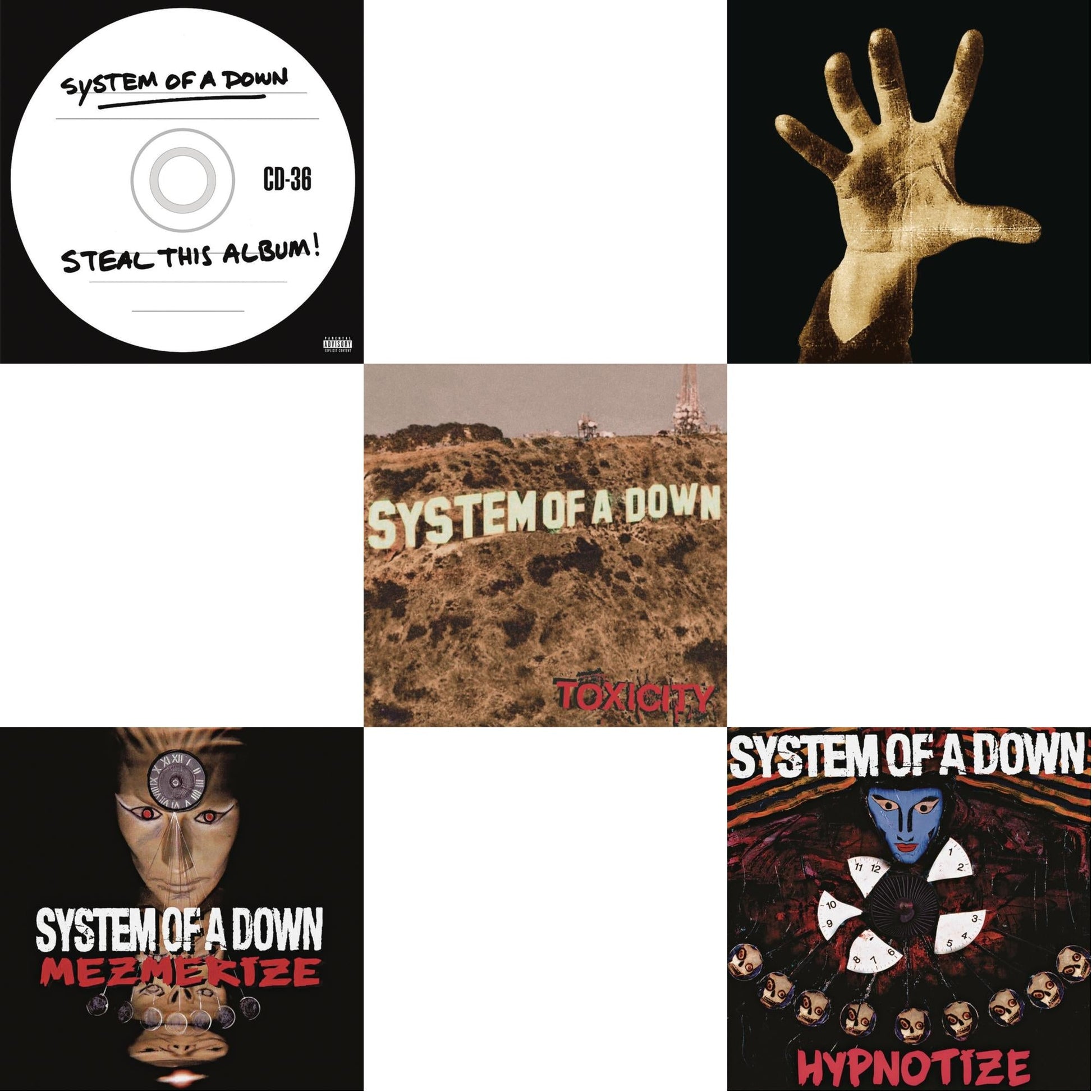 This is a 5 LP Vinyl SKU bundle.
1.This LP Vinyl is brand new.Format: LP VinylMusic Style: Alternative RockThis item's title is: Steal This Album! (2LP/140G)Artist: System Of A DownLabel: LEGACY/ COLUMBIA/ AMERICANBarcode: 190758656212Release Date: 10/12/2018
2.