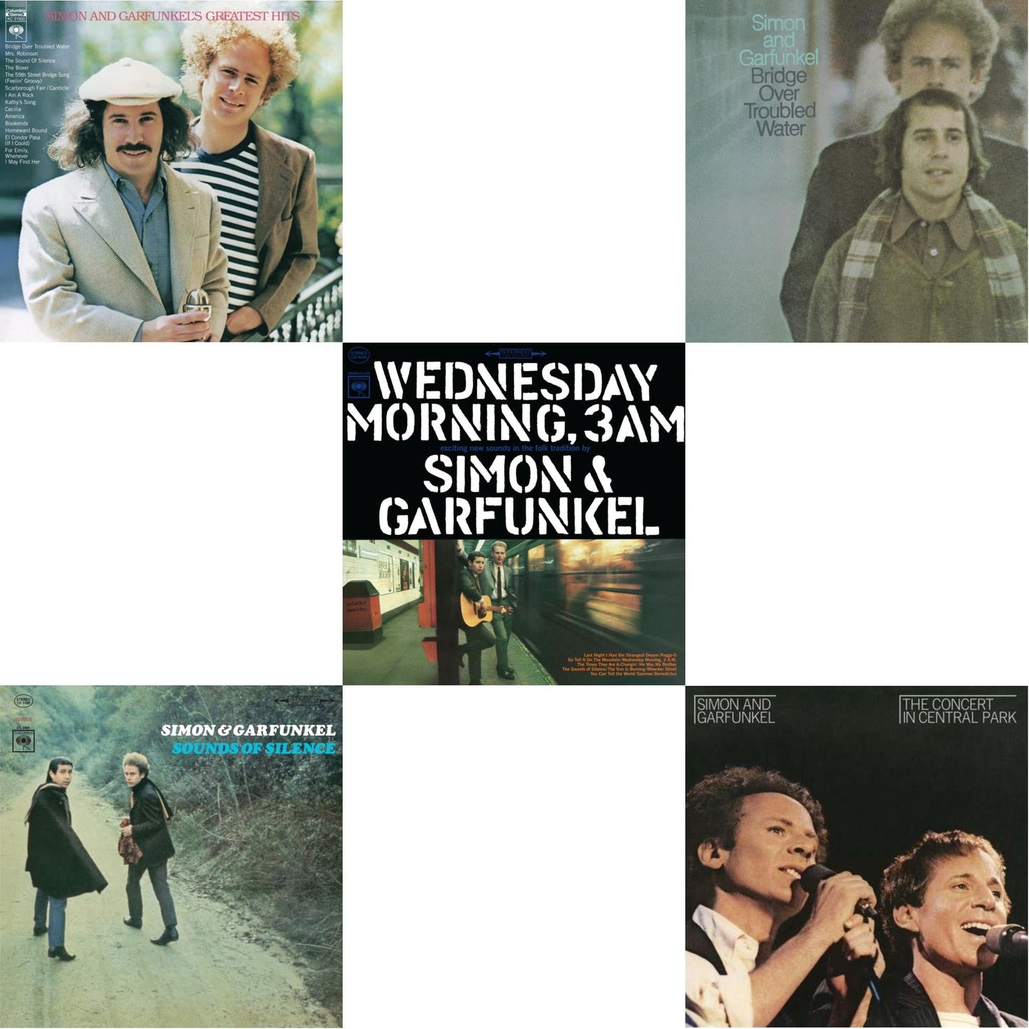 Greatest Hits  (140G/Dl Code) & Sounds Of Silence (180G LP Vinyl/ Dl Insert) & Wednesday Morning, 3 A.M. (180G LP Vinyl/ Dl Insert) & Bridge Over Troubled Water (180G LP Vinyl/ Dl Insert) & Concert In Central Park (2LP/180G/Dl Card/Gatefold)