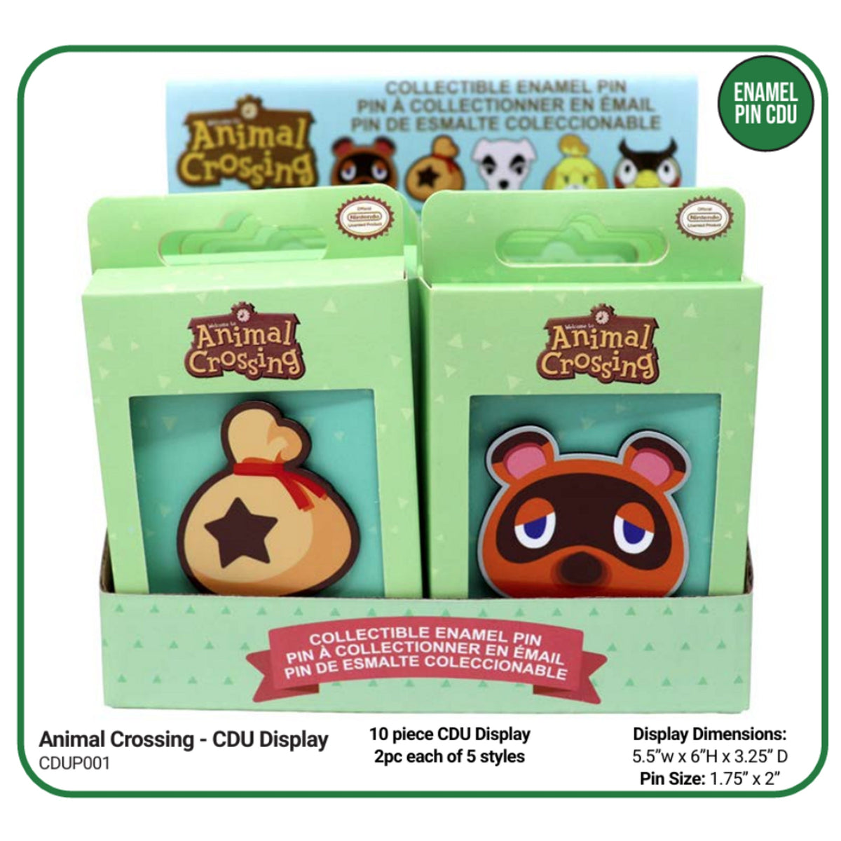 Enamel Pin CDU: Animal Crossing - Display (10)