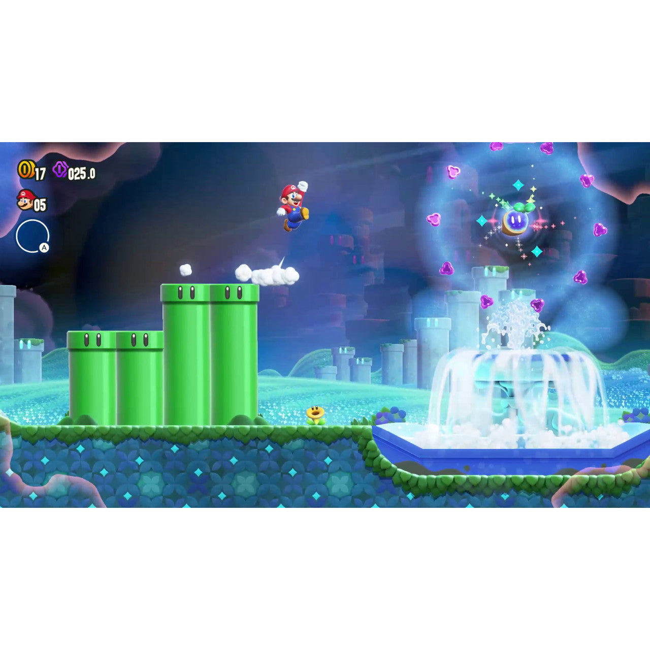 This is brand new.Find wonder in the next evolution of Mario fun
 
 Classic Mario side-scrolling gameplay is turned on its head with the addition of Wonder Flowers.