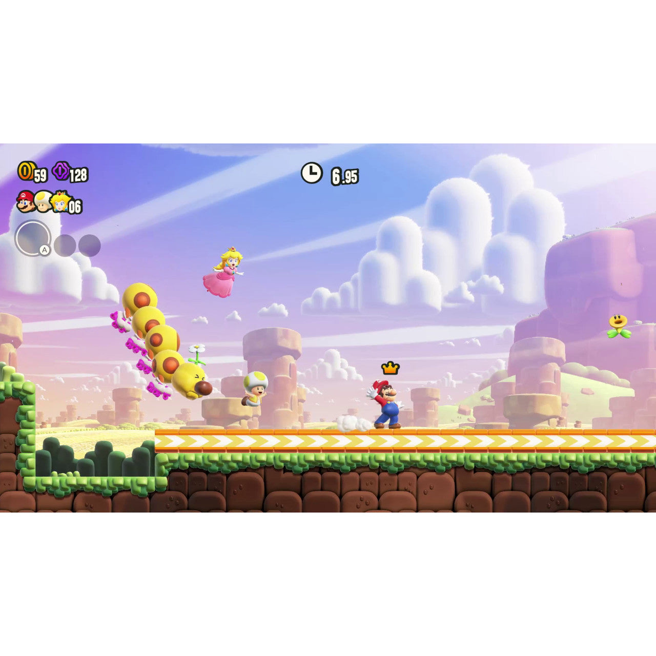 This is brand new.Find wonder in the next evolution of Mario fun
 
 Classic Mario side-scrolling gameplay is turned on its head with the addition of Wonder Flowers.