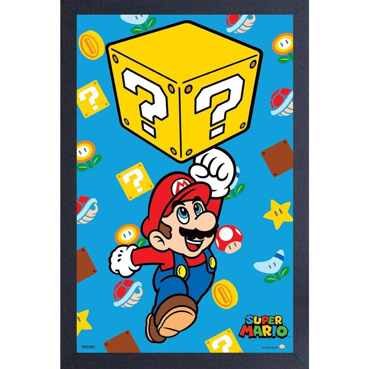 Pyramid America - Framed Prints 11 x 17 - Super Mario Block Jump