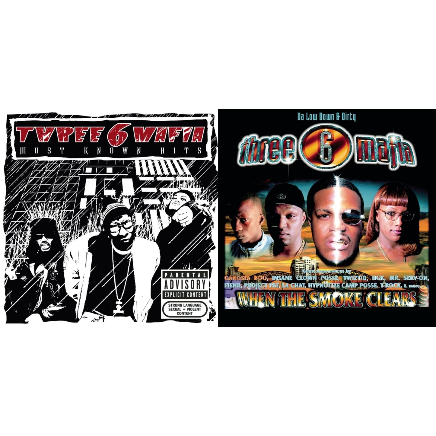 This is a 2 CD SKU bundle.
1.This CD is brand new.Format: CDMusic Style: CrunkThis item's title is: Most Known HitsArtist: Three 6 MafiaLabel: ColumbiaBarcode: 828767500720Release Date: 11/15/2005
2.This CD is brand new.