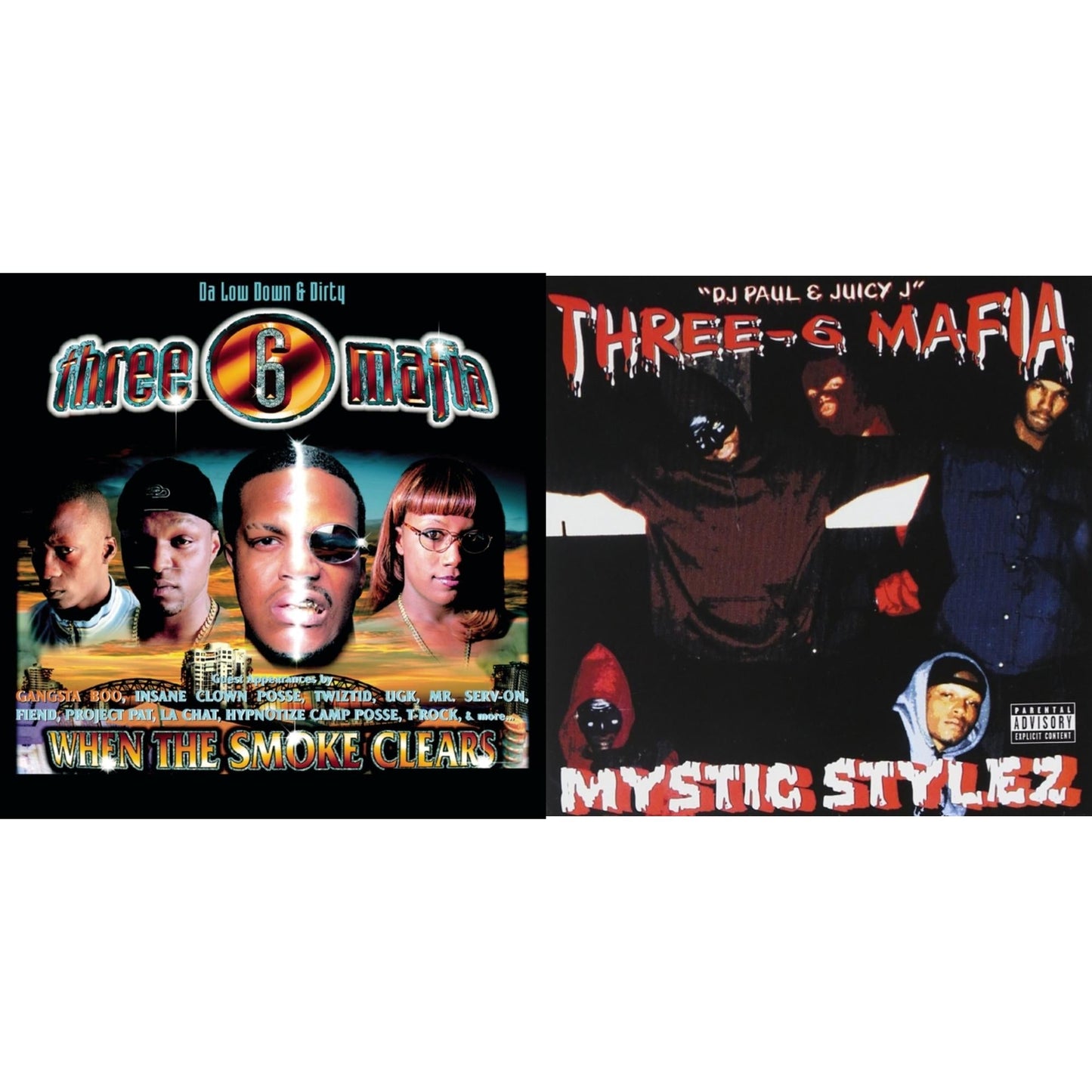 This is a 2 CD SKU bundle.
1.This CD is brand new.Format: CDMusic Style: GangstaThis item's title is: When The Smoke ClearsArtist: Three 6 MafiaLabel: Hypnotize MindsBarcode: 088561173227Release Date: 6/13/2000
2.This CD is brand new.