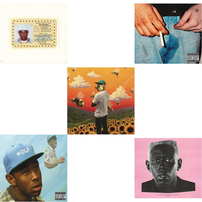 This is a 5 CD SKU bundle.
1.This CD is brand new.Format: CDMusic Style: TrapThis item's title is: Call Me If You Get LostArtist:  The Creator TylerLabel: COLUMBIA RECORDSBarcode: 194399166321Release Date: 10/1/2021
2.This CD is brand new.