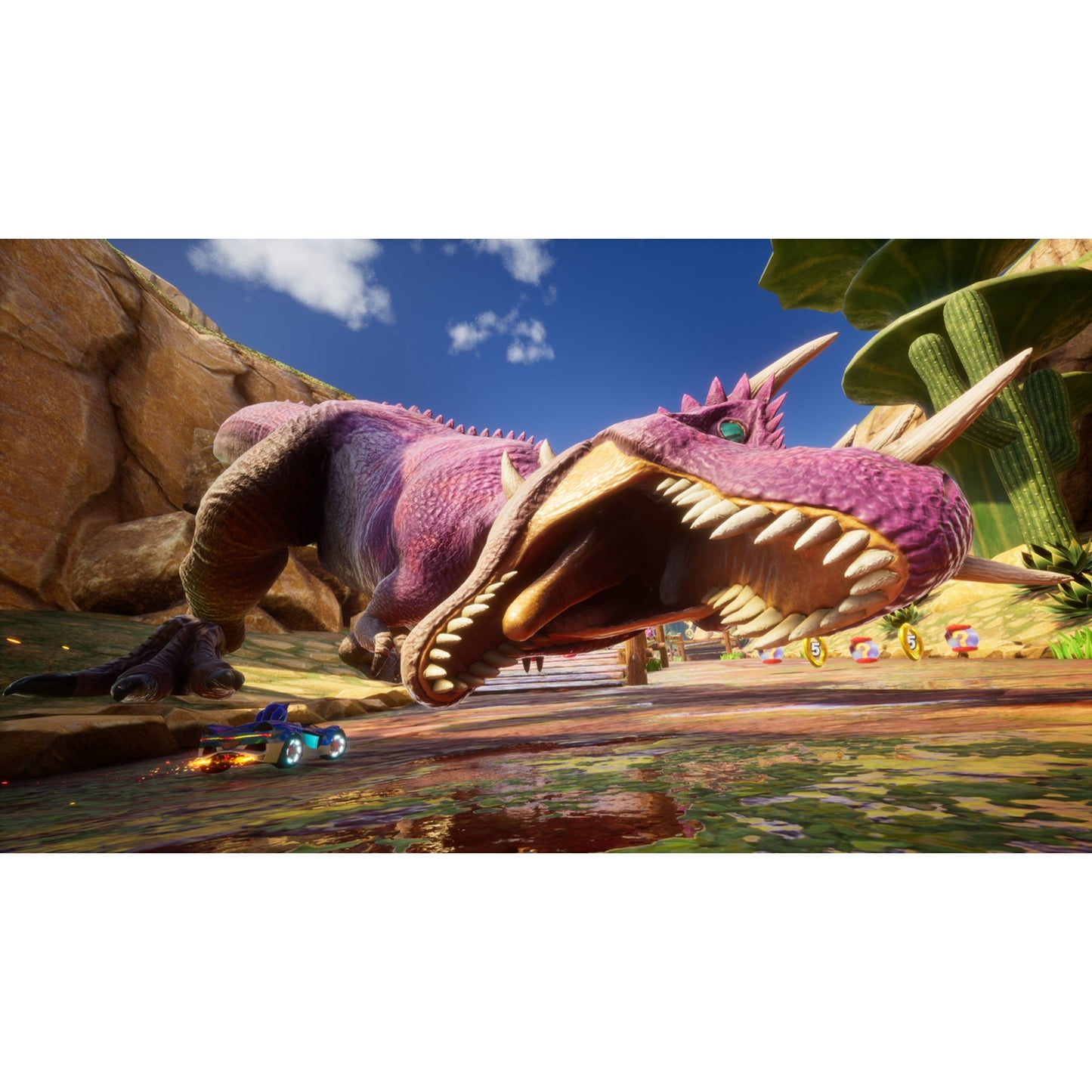 This is brand new.Race across land, sea, air, space, and time in Sonic Racing: CrossWorlds! Warp through Travel Rings into new dimensions where something new awaits around every twist and turn.