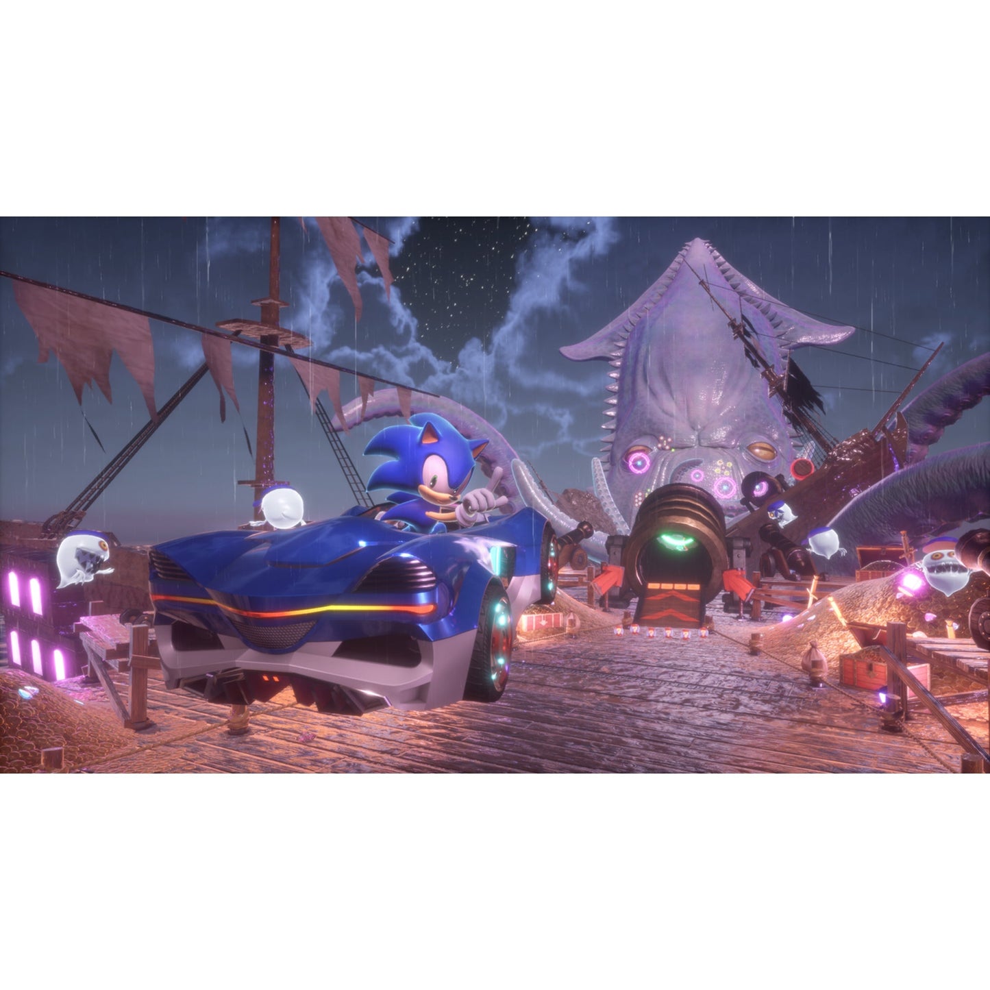 This is brand new.Race across land, sea, air, space, and time in Sonic Racing: CrossWorlds! Warp through Travel Rings into new dimensions where something new awaits around every twist and turn.