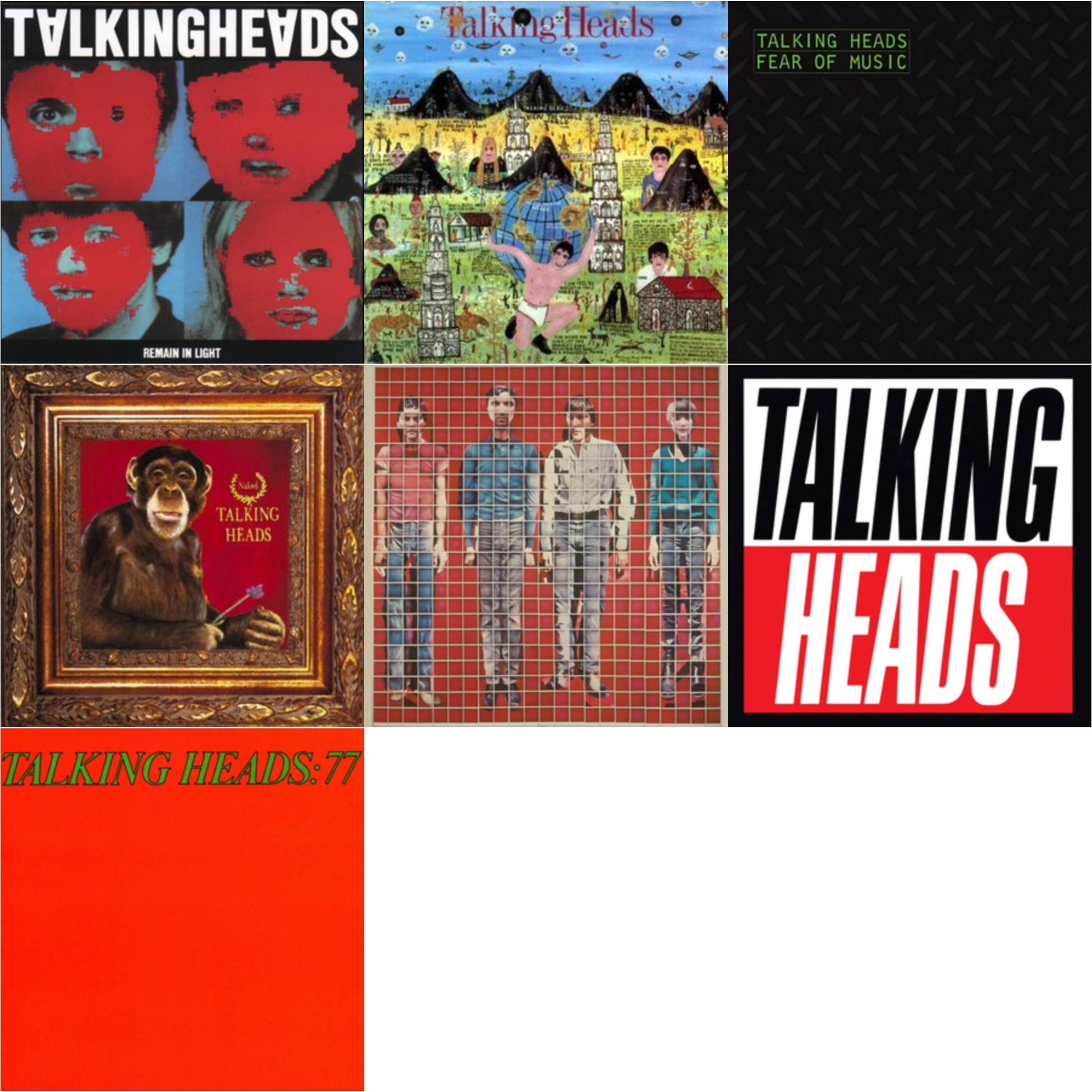 This is a 7 LP Vinyl SKU bundle.
1.This LP Vinyl is brand new.Format: LP VinylMusic Style: Art RockThis item's title is: Remain In LightArtist: Talking HeadsLabel: SireBarcode: 081227080211Release Date: 4/1/2013
2.This LP Vinyl is brand new.