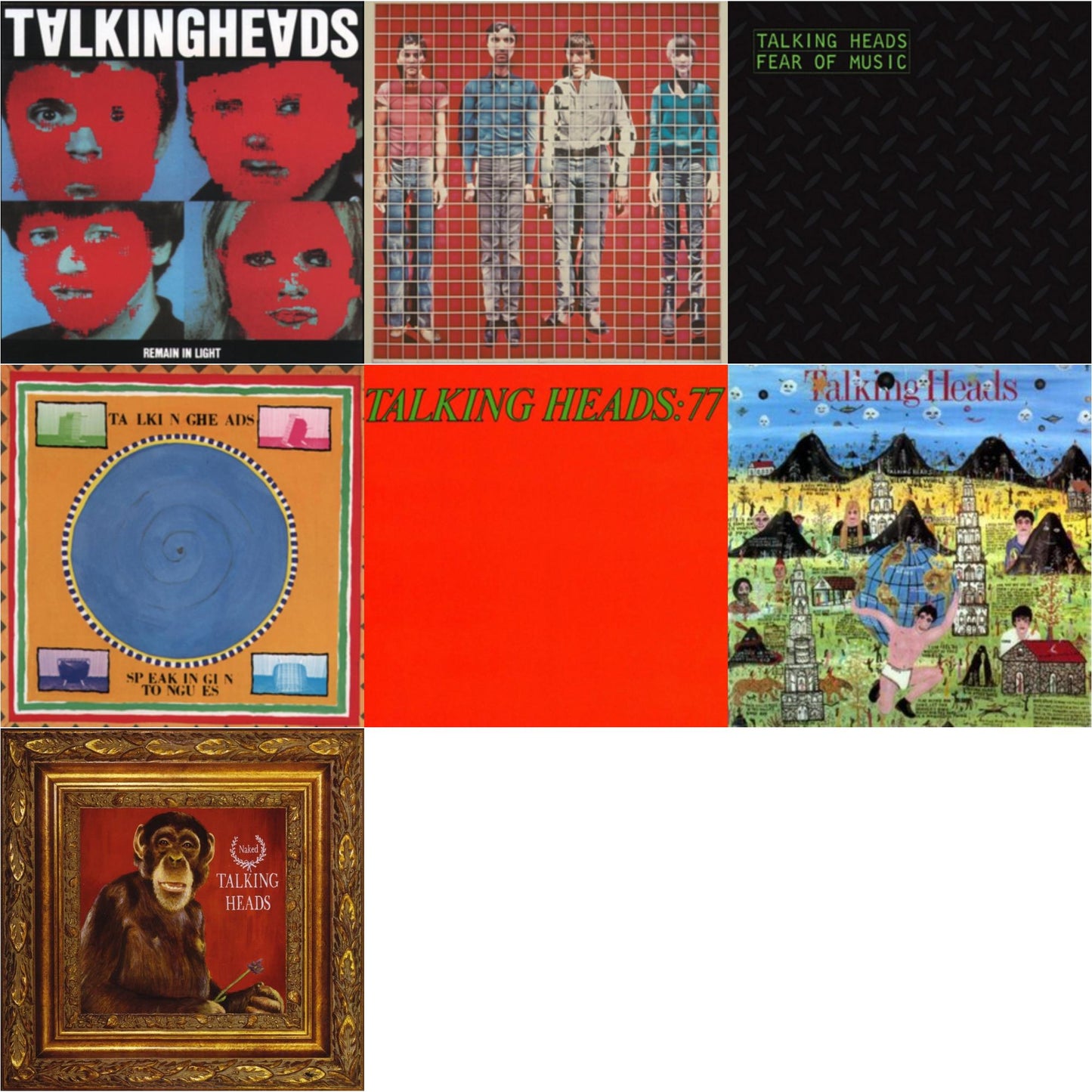 This is a 7 LP Vinyl SKU bundle.
1.This LP Vinyl is brand new.Format: LP VinylMusic Style: Art RockThis item's title is: Remain In LightArtist: Talking HeadsLabel: SireBarcode: 081227080211Release Date: 4/1/2013
2.This LP Vinyl is brand new.