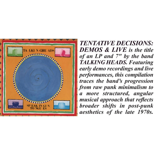 Speaking In Tongues & Tentative Decisions: Demos & Live (LP/7 Inch)