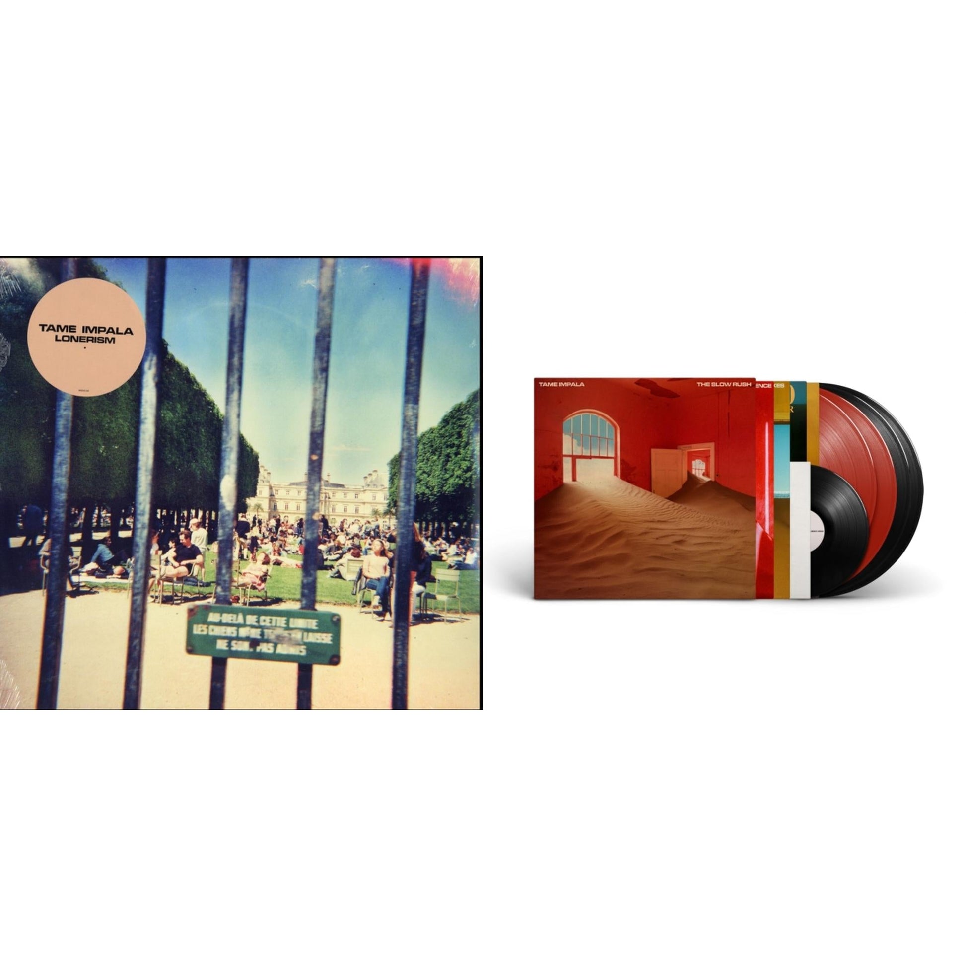 This is a 2 LP Vinyl SKU bundle.
1.This LP Vinyl is brand new.Format: LP VinylMusic Style: Psychedelic RockThis item's title is: Slow Rush (Deluxe/2-Transparent Red LP Vinyl/3-Black LP Vinyl)Artist: Tame ImpalaLabel: INTERSCOPEBarcode: 602438539871Release Date: 4/22/2022
2.