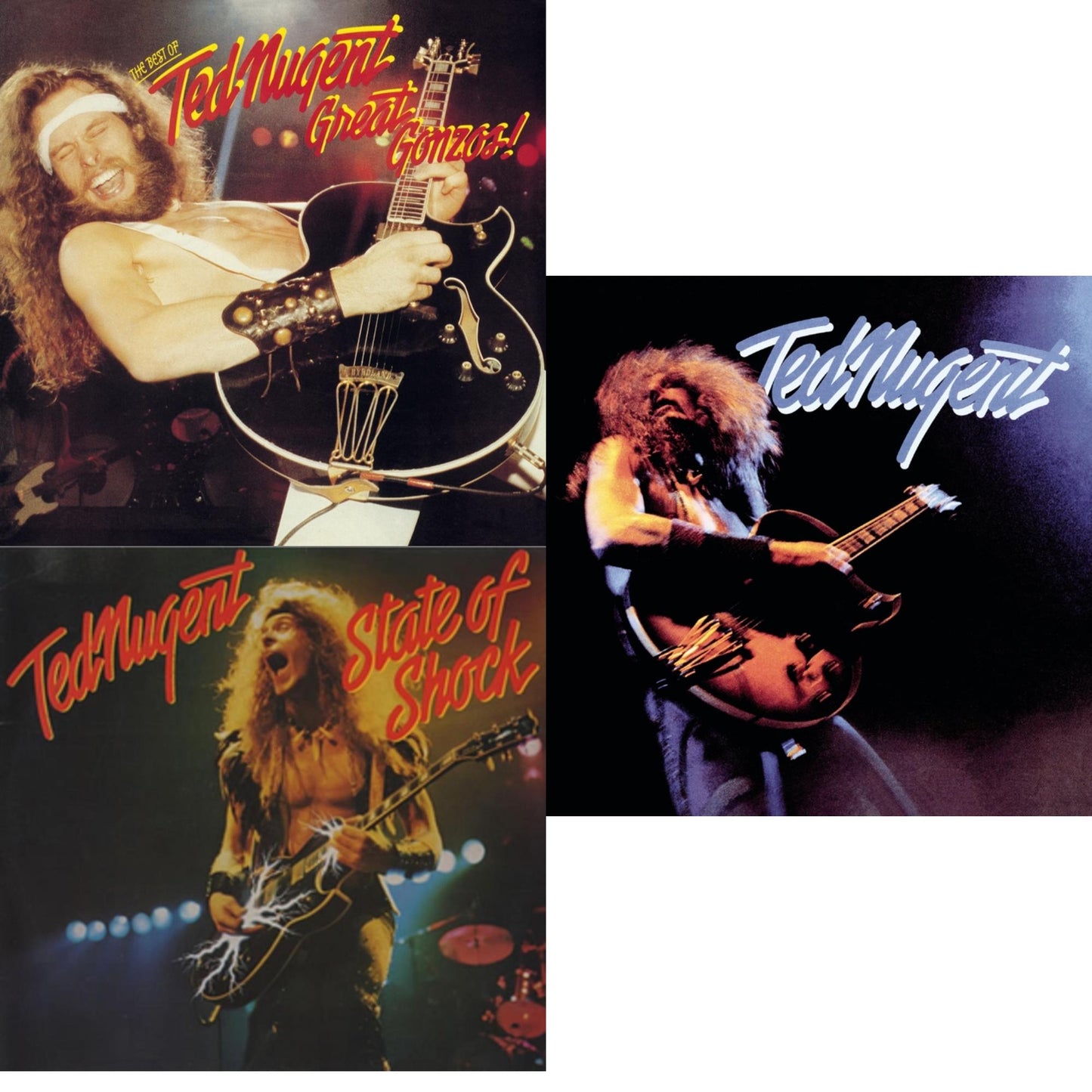 This is a 3 CD SKU bundle.
1.This CD is brand new.Format: CDMusic Style: Hard RockThis item's title is: Great Gonzos: Best Of Ted NugentArtist: Ted NugentLabel: LegacyBarcode: 074646570425Release Date: 10/12/1999
2.This CD is brand new.