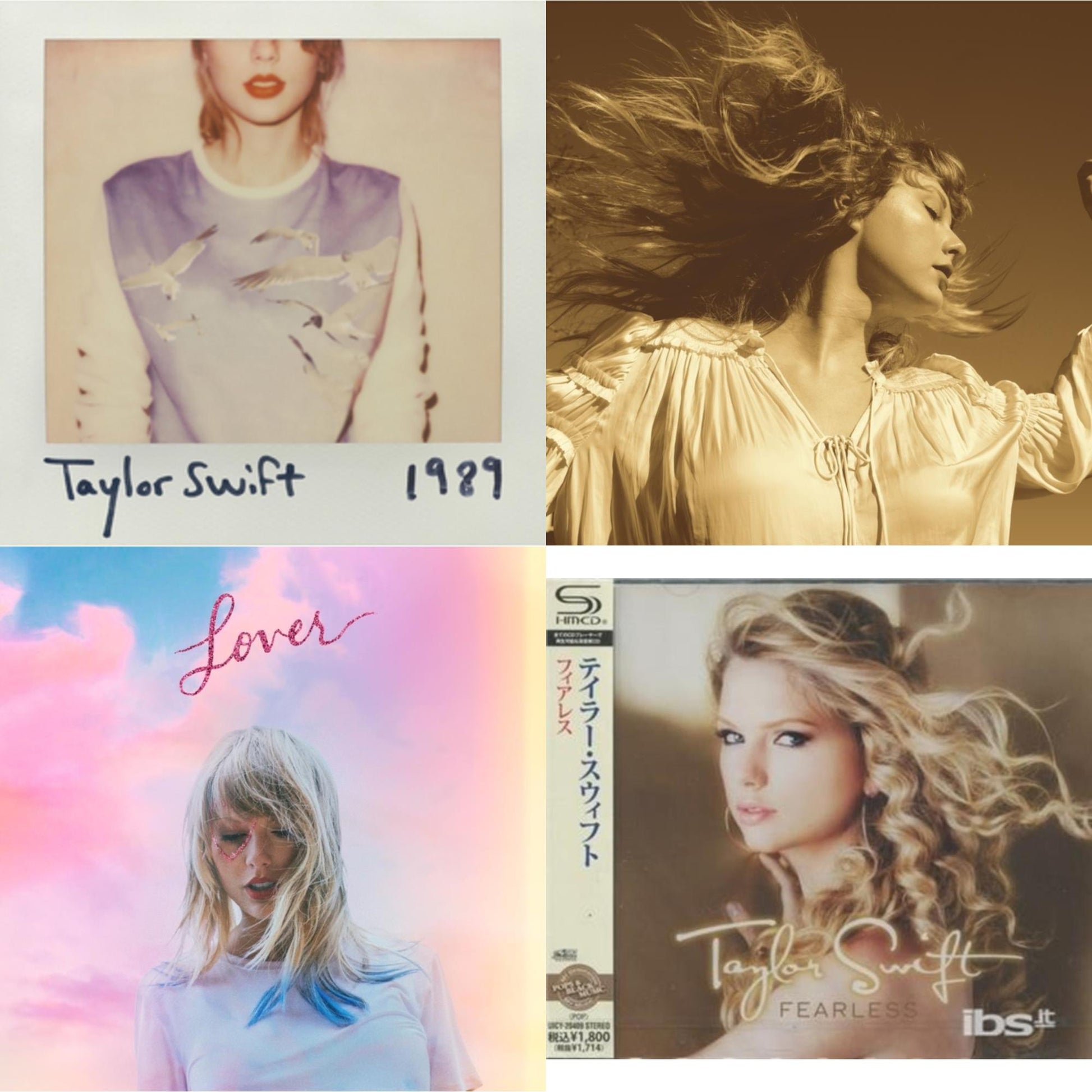 This is a 4 CD SKU bundle.
1.This CD is brand new.Format: CDThis item's title is: 1989Artist: Taylor SwiftLabel: Rock/PopBarcode: 602547071668Release Date: 10/27/2014
2.This CD is brand new.