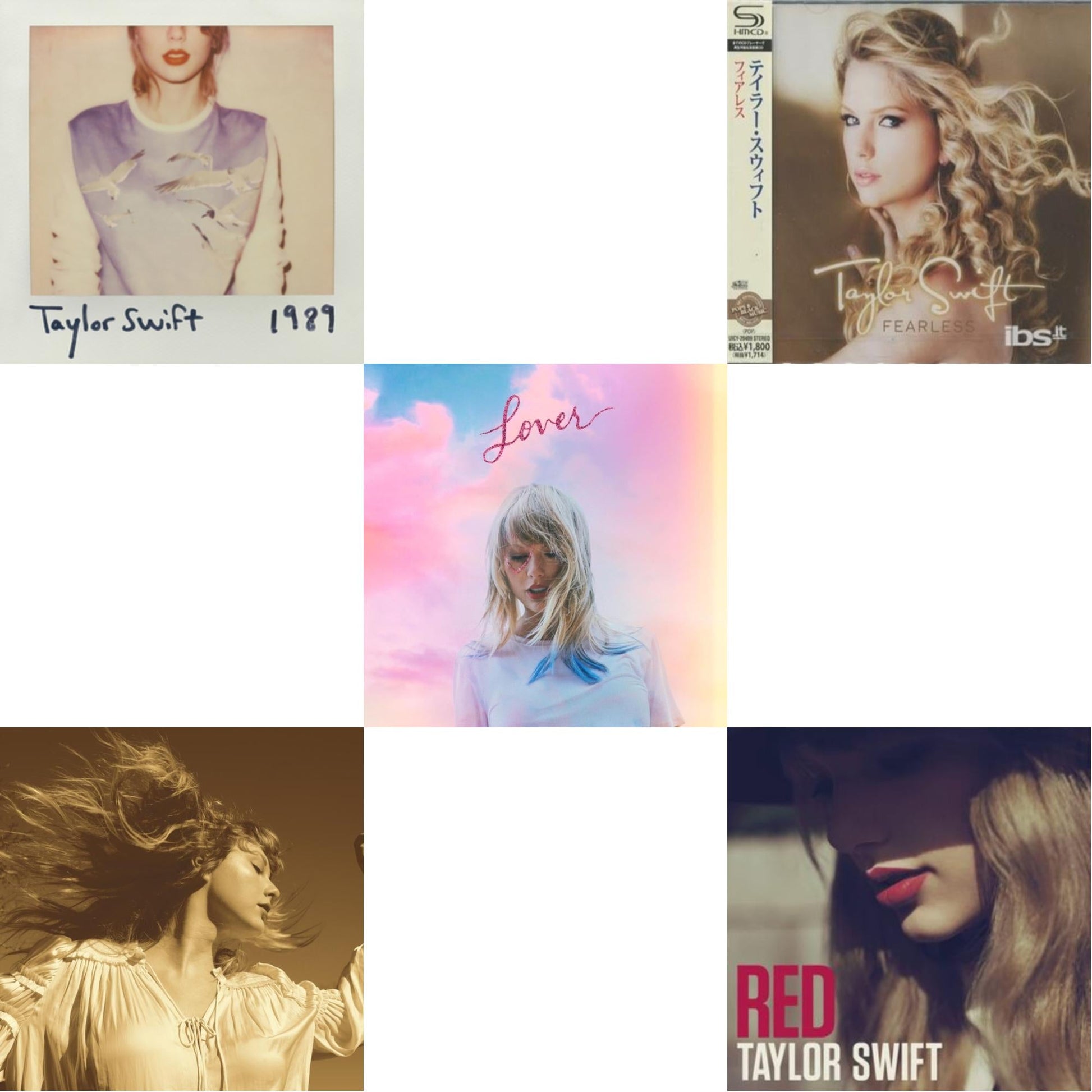 This is a 5 CD SKU bundle.
1.This CD is brand new.Format: CDThis item's title is: 1989Artist: Taylor SwiftLabel: Rock/PopBarcode: 602547071668Release Date: 10/27/2014
2.This CD is brand new.