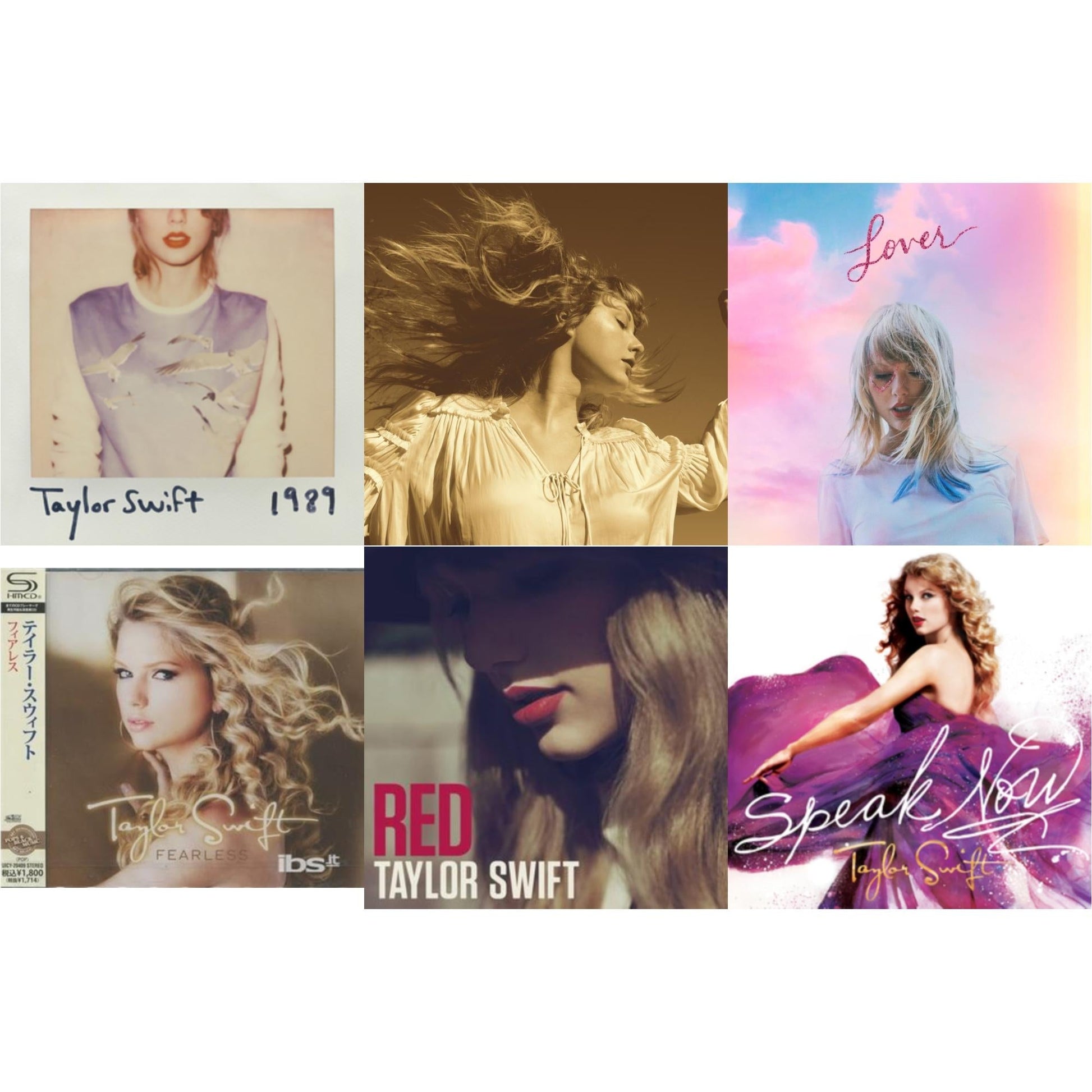 This is a 6 CD SKU bundle.
1.This CD is brand new.Format: CDThis item's title is: 1989Artist: Taylor SwiftLabel: Rock/PopBarcode: 602547071668Release Date: 10/27/2014
2.This CD is brand new.