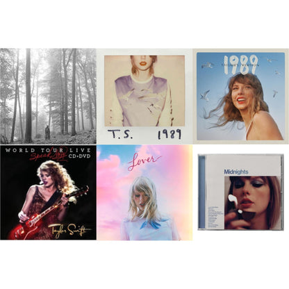 This is a 6 CD SKU bundle.
1.This CD is brand new.Format: CDMusic Style: VocalThis item's title is: Folklore (Edited)Artist: Taylor SwiftLabel: REPUBLICBarcode: 602435034799Release Date: 8/7/2020
2.This CD is brand new.