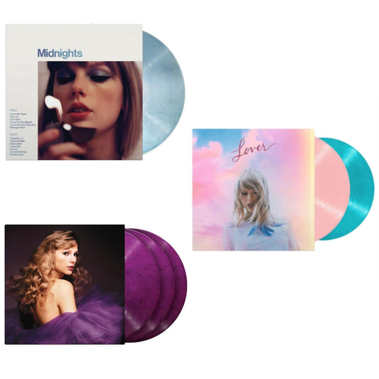 Midnights (X) (Moonstone Blue LP Vinyl) & Speak Now (Taylor's Version) (Orchid Marbled Vinyl/3LP) & Lover