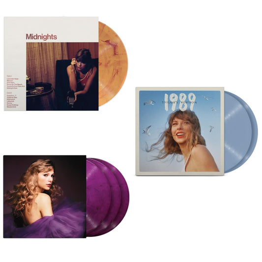 Midnights (X) (Blood Moon LP Vinyl) & Speak Now (Taylor's Version) (Orchid Marbled Vinyl/3LP) & 1989 (Taylor's Version) (2LP/Crystal Skies Blue Vinyl)