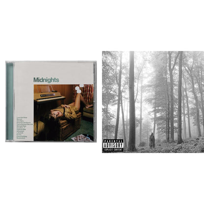 This is a 2 CD SKU bundle.
1.This CD is brand new.Format: CDMusic Style: Synth-popThis item's title is: Midnights (X) (Jade Green CD)Artist: Taylor SwiftLabel: REPUBLICBarcode: 602445790104Release Date: 10/21/2022
2.This CD is brand new.