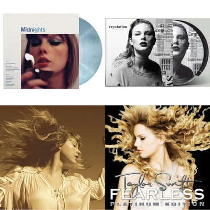 This is a 4 LP Vinyl SKU bundle.
1.This LP Vinyl is brand new.Format: LP VinylMusic Style: CountryThis item's title is: Fearless (Taylor's Version) (Gold Vinyl/3LP)Artist: Taylor SwiftLabel: Republic RecordsBarcode: 602435845104Release Date: 10/1/2021
2.This LP Vinyl is brand new.