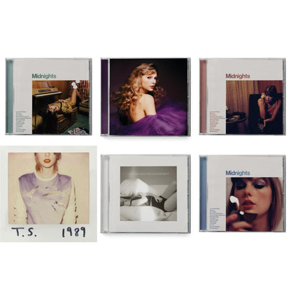 Midnights (X) (Moonstone Blue CD) & Midnights (X) (Jade Green CD) & Midnights (X) (Blood Moon CD) & Speak Now (Taylor's Version) (2CD) & Tortured Poets Department (X) (Manuscript- Bonus Track) & 1989