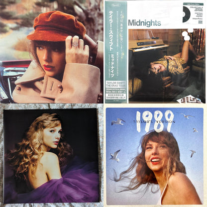 Red (Taylor's Version) (4LP) & Midnights (X) (Jade Green LP Vinyl) & Speak Now (Taylor's Version) (Orchid Marbled Vinyl/3LP) & 1989 (Taylor's Version) (2LP/Crystal Skies Blue Vinyl)