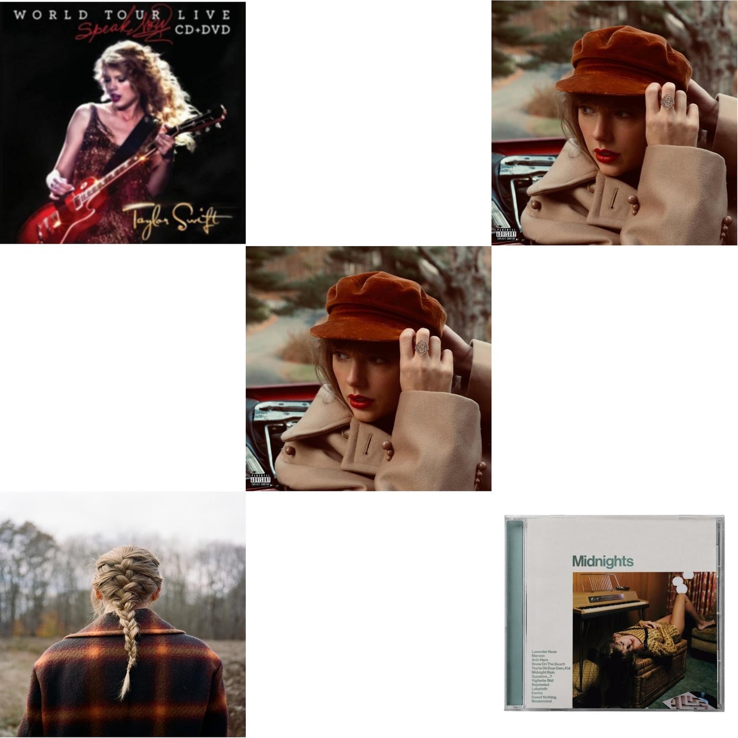 This is a 5 CD SKU bundle.
1.This CD is brand new.Format: CDMusic Style: Alternative RockThis item's title is: Evermore (X)Artist: Taylor SwiftLabel: REPUBLICBarcode: 602435648583Release Date: 12/18/2020
2.This CD is brand new.