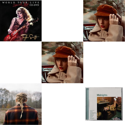 This is a 5 CD SKU bundle.
1.This CD is brand new.Format: CDMusic Style: Alternative RockThis item's title is: Evermore (X)Artist: Taylor SwiftLabel: REPUBLICBarcode: 602435648583Release Date: 12/18/2020
2.This CD is brand new.