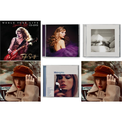 This is a 6 CD SKU bundle.
1.This CD is brand new.Format: CDThis item's title is: Red (Taylor's Version) (X) (2CD)Artist: Taylor SwiftLabel: REPUBLICBarcode: 602438737628Release Date: 11/12/2021
2.This CD is brand new.