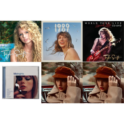 This is a 6 CD SKU bundle.
1.This CD is brand new.Format: CDThis item's title is: Red (Taylor's Version) (X) (2CD)Artist: Taylor SwiftLabel: REPUBLICBarcode: 602438737628Release Date: 11/12/2021
2.This CD is brand new.