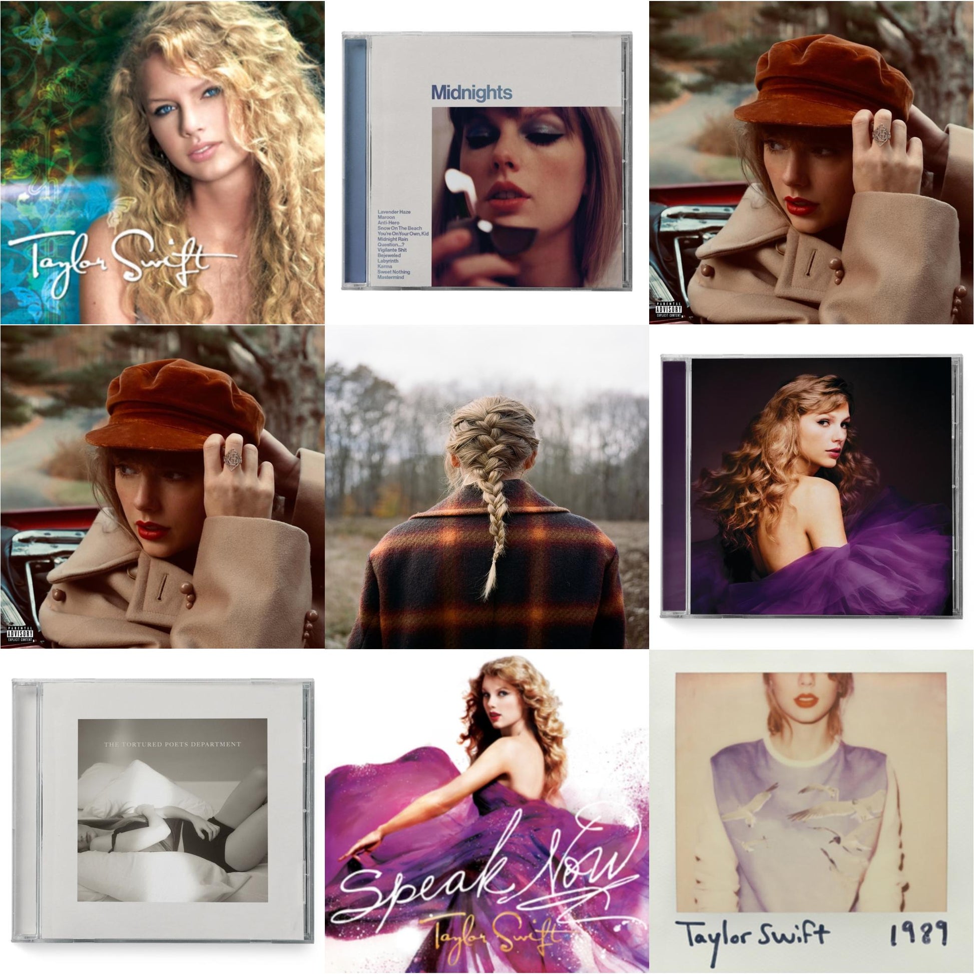 This is a 9 CD SKU bundle.
1.This CD is brand new.Format: CDMusic Style: Alternative RockThis item's title is: Evermore (X)Artist: Taylor SwiftLabel: REPUBLICBarcode: 602435648583Release Date: 12/18/2020
2.This CD is brand new.