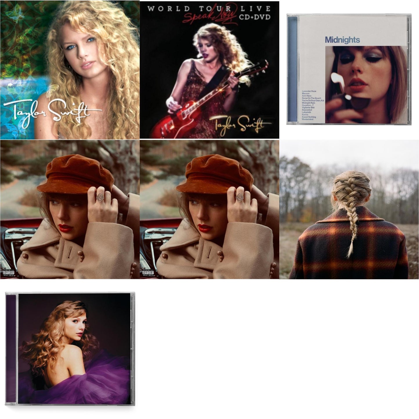 This is a 7 CD SKU bundle.
1.This CD is brand new.Format: CDMusic Style: Alternative RockThis item's title is: Evermore (X)Artist: Taylor SwiftLabel: REPUBLICBarcode: 602435648583Release Date: 12/18/2020
2.This CD is brand new.