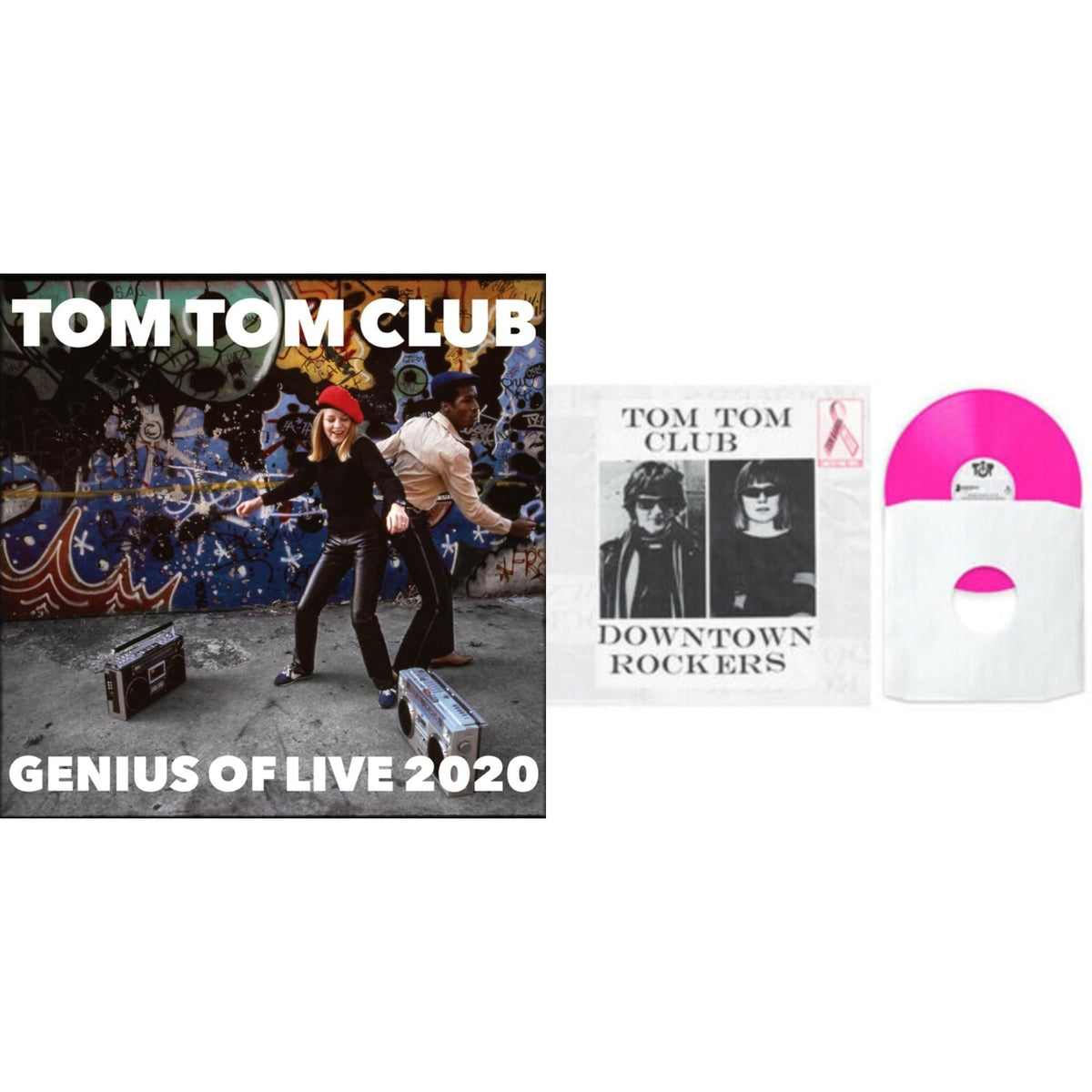 Tom Tom Club - Downtown Rockers (Pink LP Vinyl) (Ten Bands One Cause) & Genius Of Live 2020 (Yellow LP Vinyl)
