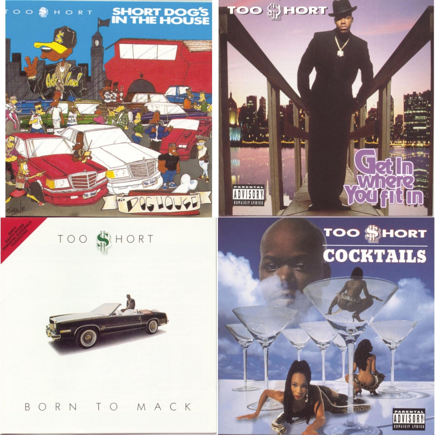 This is a 4 CD SKU bundle.
1.This CD is brand new.Format: CDMusic Style: TechnoThis item's title is: Short Dog�S In The HouseArtist: Too $HortLabel: LEGACYBarcode: 012414134820Release Date: 9/11/1990
2.This CD is brand new.