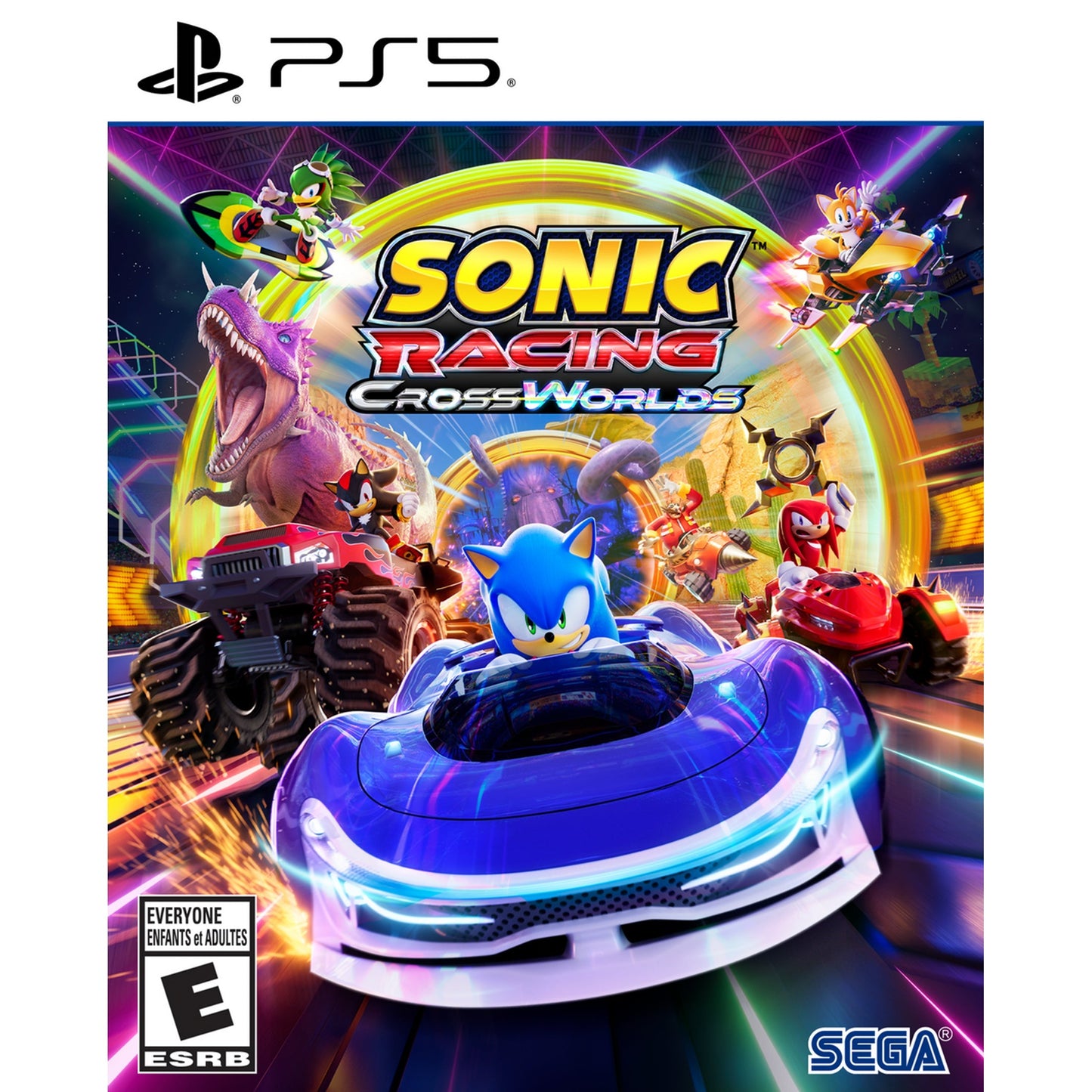 This is brand new.Race across land, sea, air, space, and time in Sonic Racing: CrossWorlds! Warp through Travel Rings into new dimensions where something new awaits around every twist and turn.