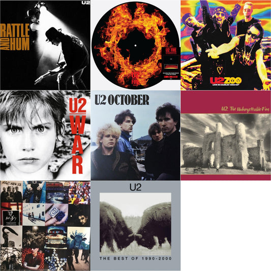 Rattle & Hum & Fire (40Th Anniversary Edition/Picture Disc) & Zoo Tv: Live In Dublin 1993 (Ep) & War & October & Unforgettable Fire & Achtung Baby (180G/2 LP) & Best Of 1990-2000 (2LP)
