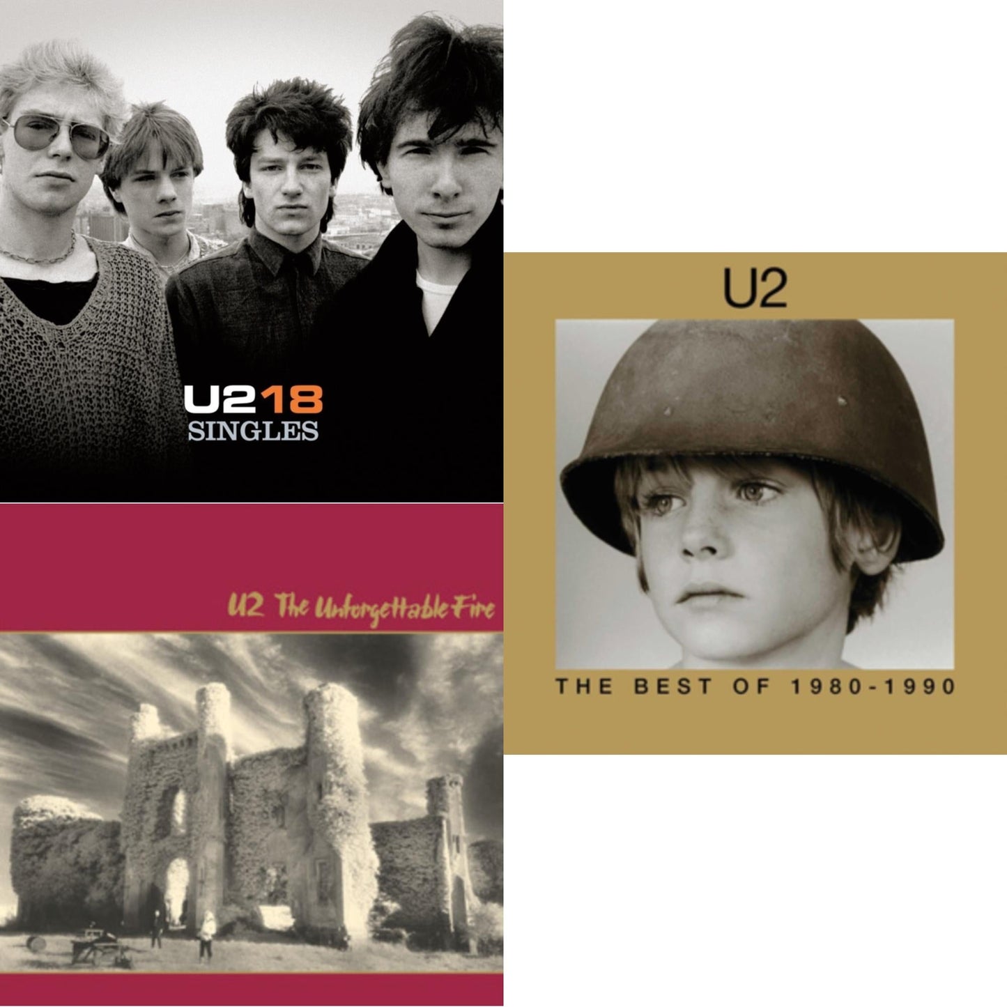 U218 Singles & Unforgettable Fire & Best Of 1980-1990 (180G/2 LP)