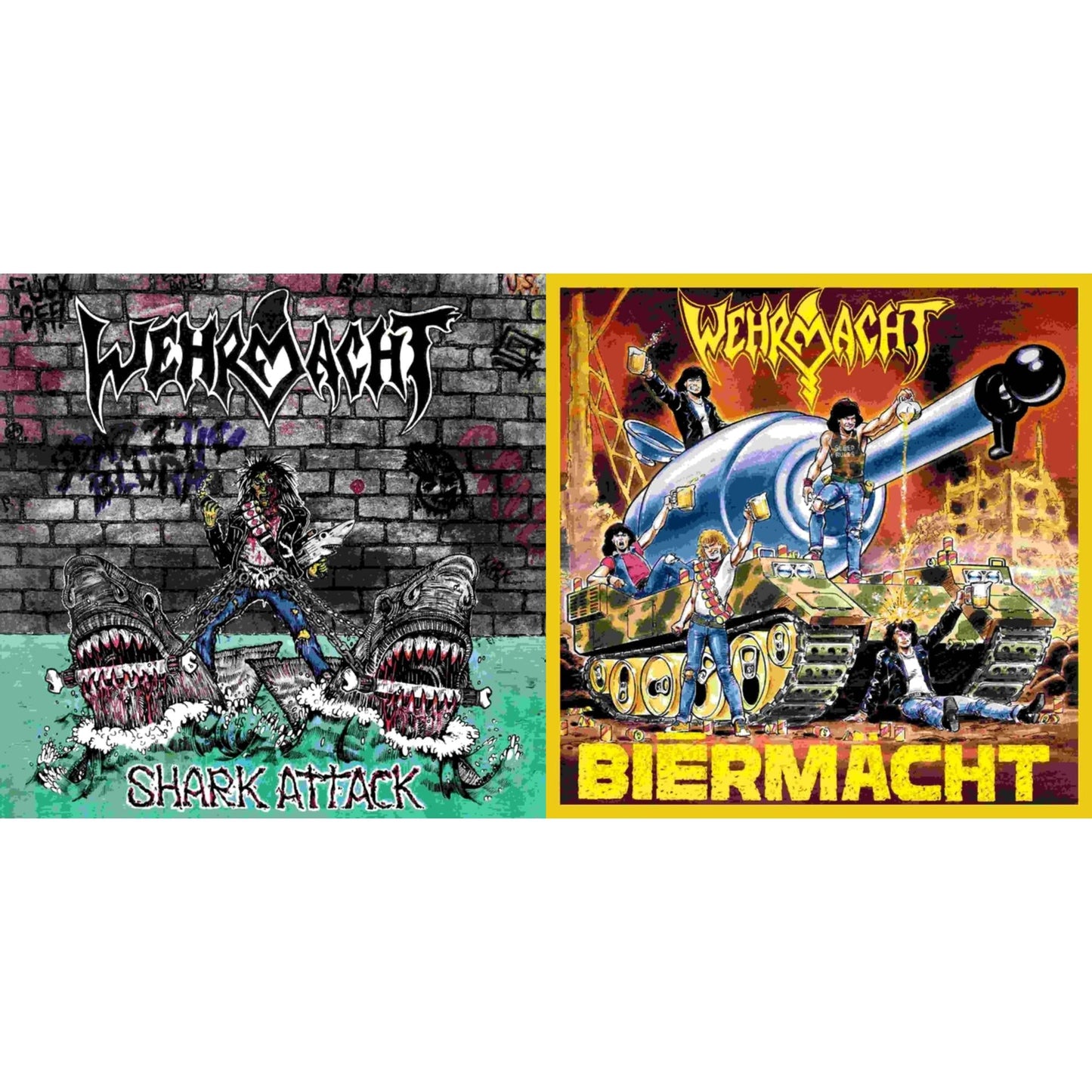 This is a 2 CD SKU bundle.
1.This CD is brand new.Format: CDMusic Style: Crossover thrashThis item's title is: Shark Attack (2CD)Artist: WehrmachtLabel: HAMMERHEARTBarcode: 8715392210129Release Date: 6/3/2022
2.This CD is brand new.